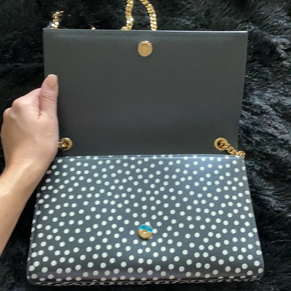 YSL Kate monogram polka dot black/cream shoulder bag ✨ final price ✨ 🎉HP🎉 - Picture 7 of 15